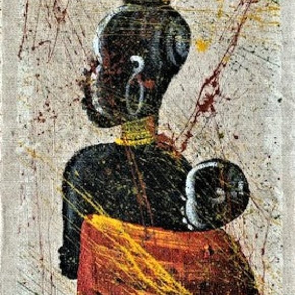 Traditional art | Original African painting of traditional African woman